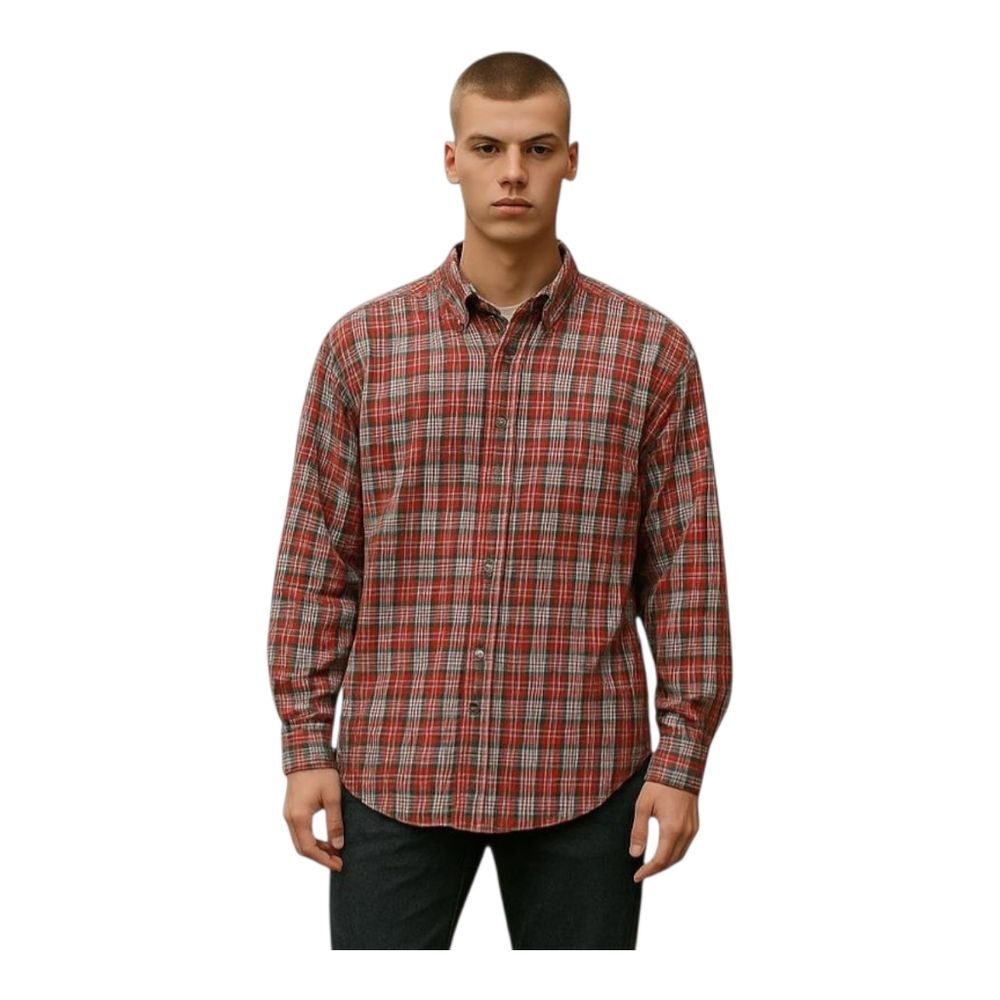 Abercrombie Button Down Shirt XL Plaid Cotton Long Sleeve Cotton Twill Vintage